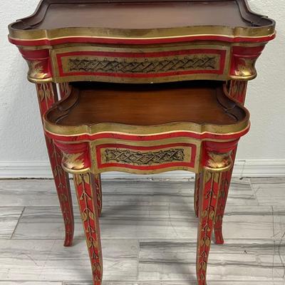 Florentine Style Painted Nesting Tables