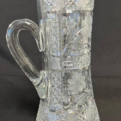 Antique American Brilliant Glass Pitcher