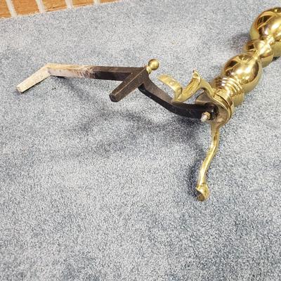 Brass and Cast Iron Fireplace Set (1BO-KD)