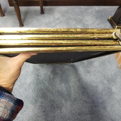 Brass and Cast Iron Fireplace Set (1BO-KD)