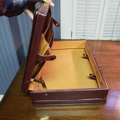 Reed Brief Case, Reed and Barton Measuring Tape and Office Supplies (1BO-KD)