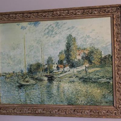 SET OF 2 claude monet pictures print framed VALUE: $450 2776213