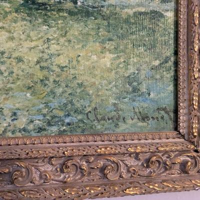SET OF 2 claude monet pictures print framed VALUE: $450 2776213