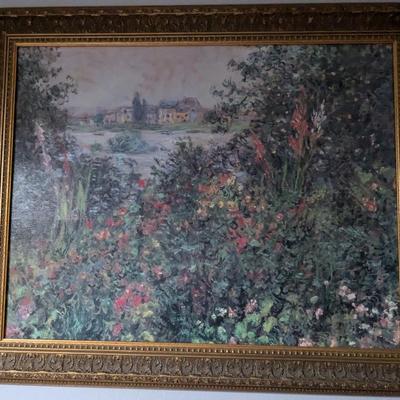 SET OF 2 claude monet pictures print framed VALUE: $450 2776213