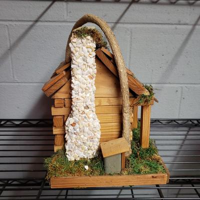 Outdoor Thermometers and Enchanting Wooden/Moss Birdhouse (G-KD)