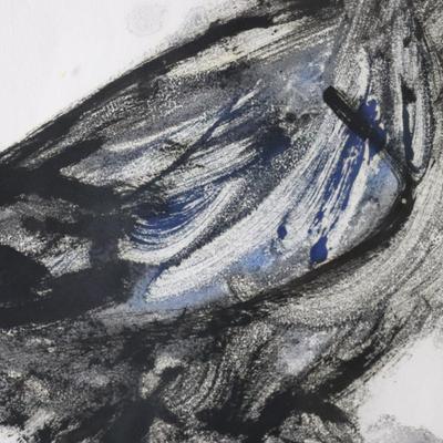 Original Kenneth Callahan (American, 1905 - 1986) Tempera on Paper Painting of Bird