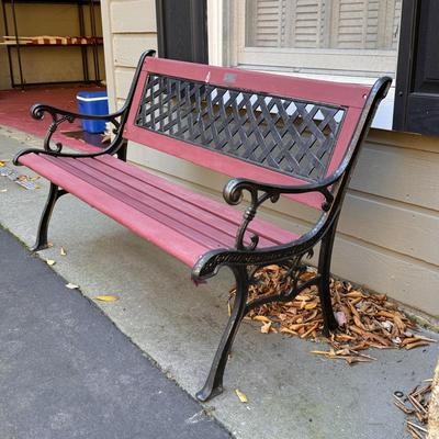 Wooden & Iron Bench (G-MG)
