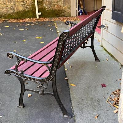 Wooden & Iron Bench (G-MG)