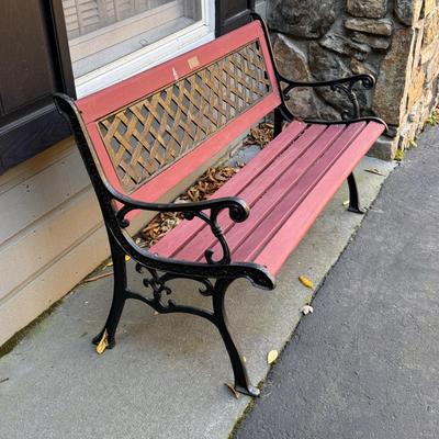 Wooden & Iron Bench (G-MG)