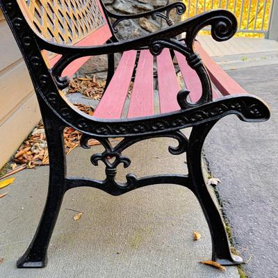 Wooden & Iron Bench (G-MG)