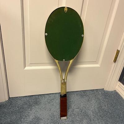 Brass Tennis Racket Mirror & Tennis Ball Saver (1BO-MG)