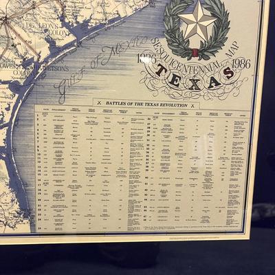 Sesquicentennial Map in Wooden Frame (1BO-MG)
