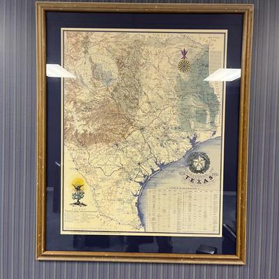 Sesquicentennial Map in Wooden Frame (1BO-MG)