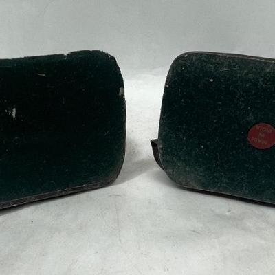 Vintage Metal Bookends Leaf Shaped