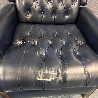 Faux Leather Recliner (1BO-MG)