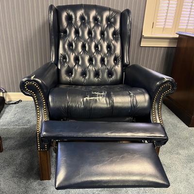 Faux Leather Recliner (1BO-MG)