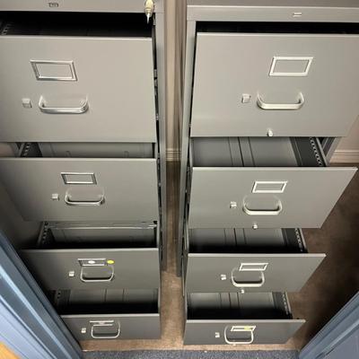 Two HON Metal File Cabinets (-BC-MG)
