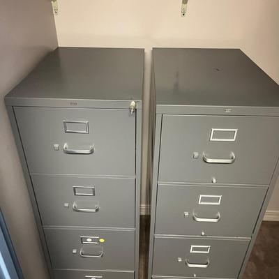 Two HON Metal File Cabinets (-BC-MG)