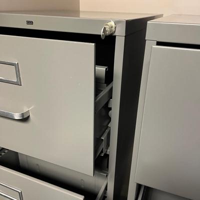 Two HON Metal File Cabinets (-BC-MG)