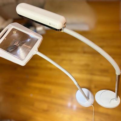 2 Ottlite Floor Lamps - 1 Magnifier