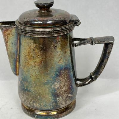 Vintage Silver Plate Nakazato HILTON Hotel 18oz Pitcher #6-C-122A