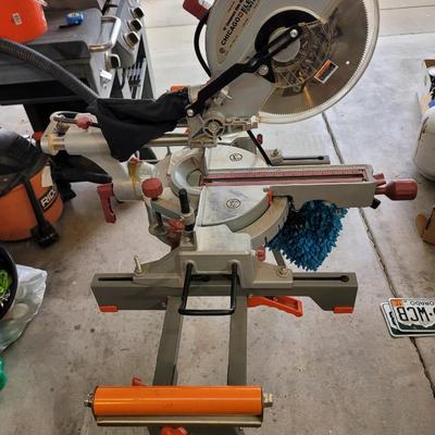 10" Chicago electric compound miter saw with stand
