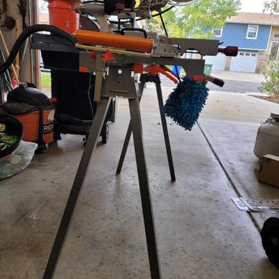 10" Chicago electric compound miter saw with stand