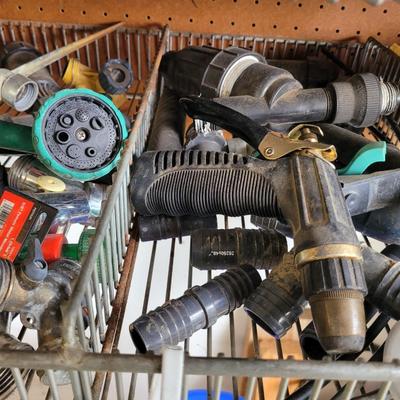 Smalls Sprinkler/irrigation/bulbs/ everything on those two shelves