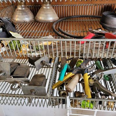 Smalls Sprinkler/irrigation/bulbs/ everything on those two shelves
