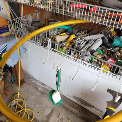Smalls Sprinkler/irrigation/bulbs/ everything on those two shelves