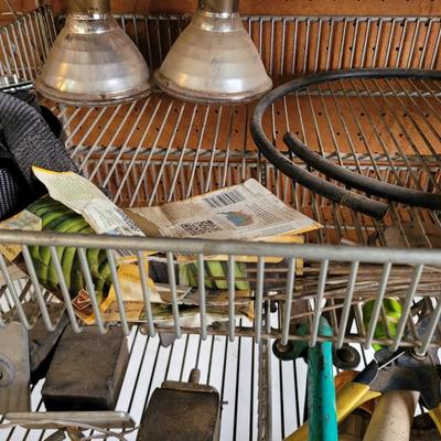 Smalls Sprinkler/irrigation/bulbs/ everything on those two shelves