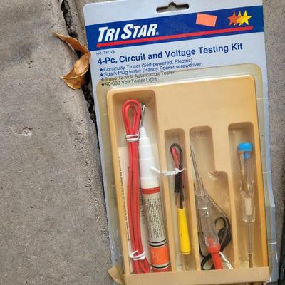 Lot of hand tools/bolts electrical and mystery item