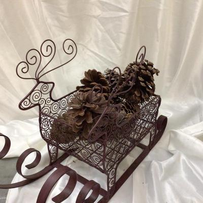 Metal Reindeer Sleigh and Christmas Card Advertising