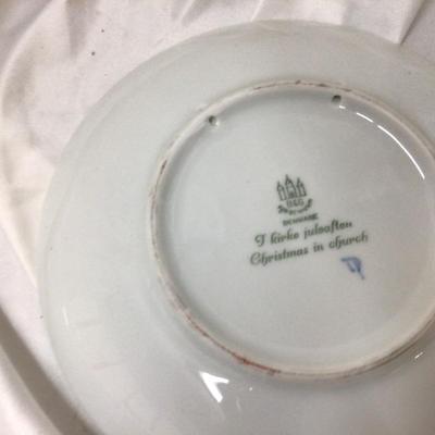 Denmark Copenhagen Flow Blue Collectible Christmas Plates 68, 70, and 72