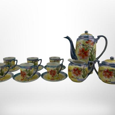 Vintage Hinode Japanese Hand Painted Tea Set