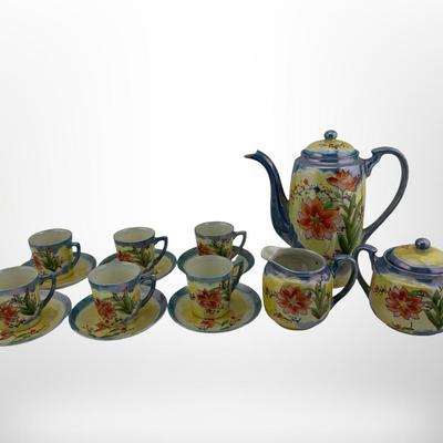 Vintage Hinode Japanese Hand Painted Tea Set