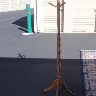 Vintage Wood Oak coatrack 