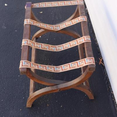 Sale Photo Thumbnail #19: - Vintage Luggage Folding Stand: A stylish addition for your vintage decor, ideal for displaying luggage or as a unique side table.