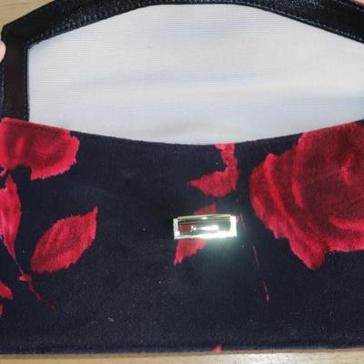 Vintage Floral Envelope Clutch velvet