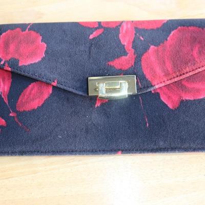 Vintage Floral Envelope Clutch velvet