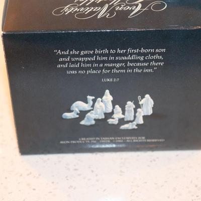 11 piece Avon Nativity set White bisque porcelain collectibles