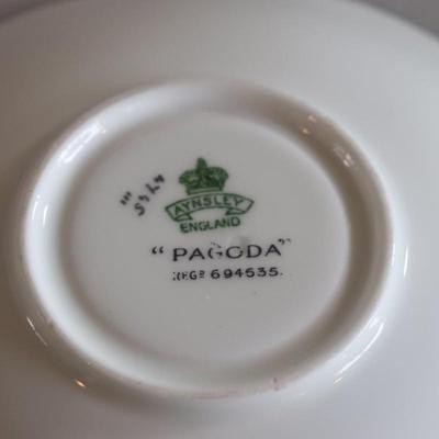 YNSLEY TEACUP SET~ Pagoda~ Vintage Collection~ Floral Asian~ Tea Coffee service~ Teacup and saucer~ England fine Porcelain