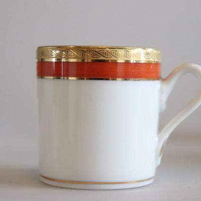 Vintage bone China miniature expresso cup and saucer from Italy Richard Ginoti (Lot of 7)
