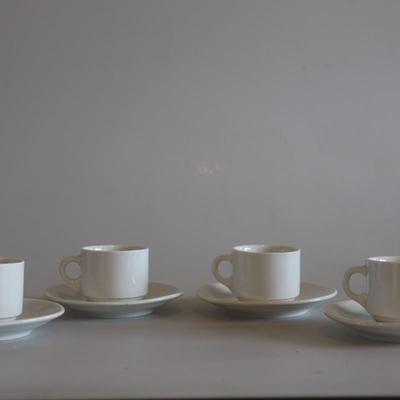 Set of 4 pillivuyt espresso cups