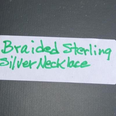 Braded silver necklace
