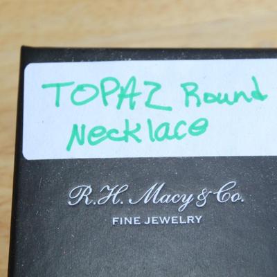 Topaz Round Necklace