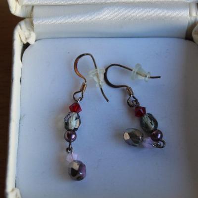 Pink and Gray Bead Necklace