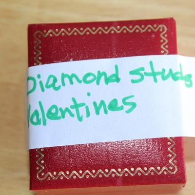 Heart with a diamond stud