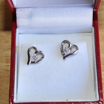 Heart with a diamond stud