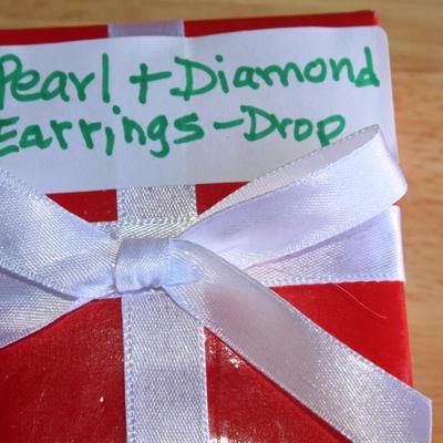 Diamond and Pearl earrings